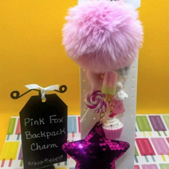 NWOT - Pink Fox Backpack Charm - Picture 6 of 11